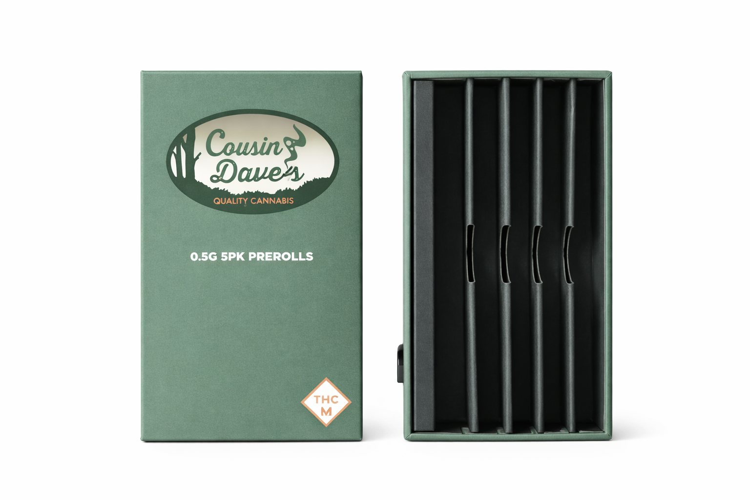 Custom Printed CBD Pre-Roll Drawer Box with Divider